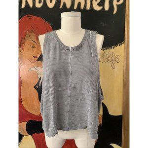 Nux Athletic Stretch Ribbed Active T-shirt Muscle Tee Yoga Pull Over Size M/L